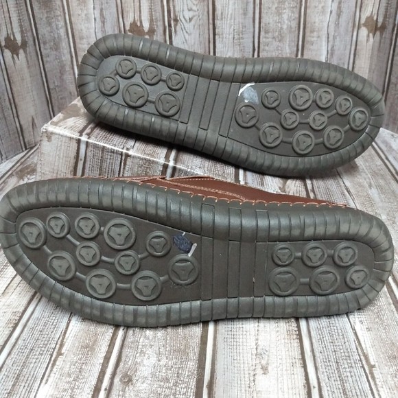 MCEMACHI Men's Brown Leather Loafer Slip On Shoes Casual Fashion Professional 43 - Picture 5 of 8